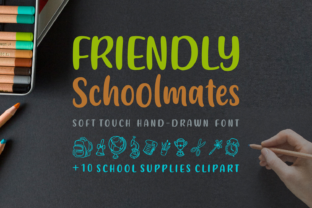 Friendly Schoolmates: A Warm Script Font for Creative Projects