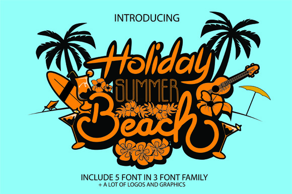Holiday Summer Beach: A Stylish Typeface for Digital Branding