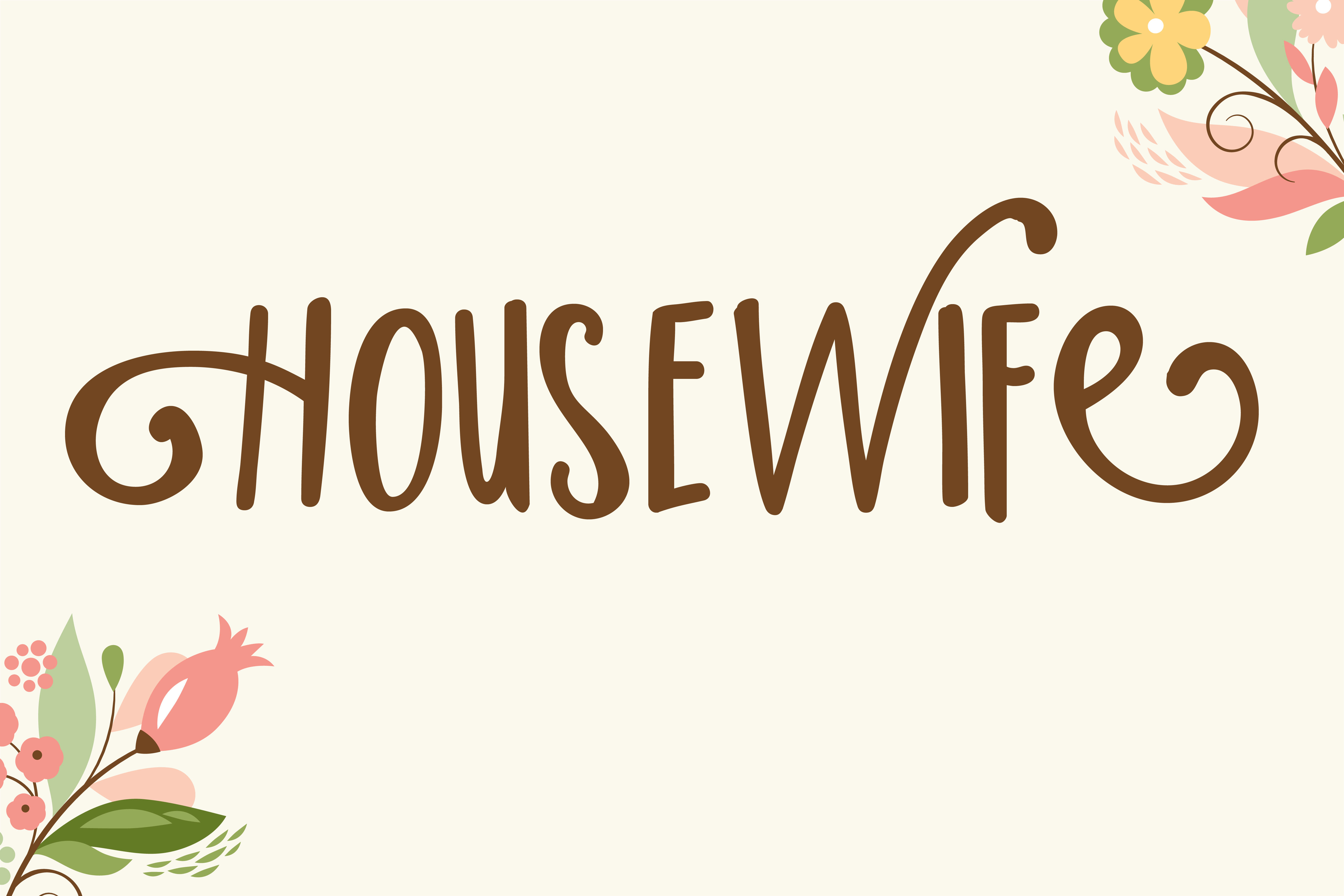 Housewife Font Review: A Versatile Typeface for Campaign Designers