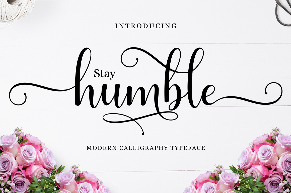 Humble Typeface: A Romantic Script for Campaign Creatives