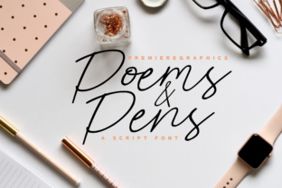 Poems Pens: A Cursive Typeface for Creative Branding Projects